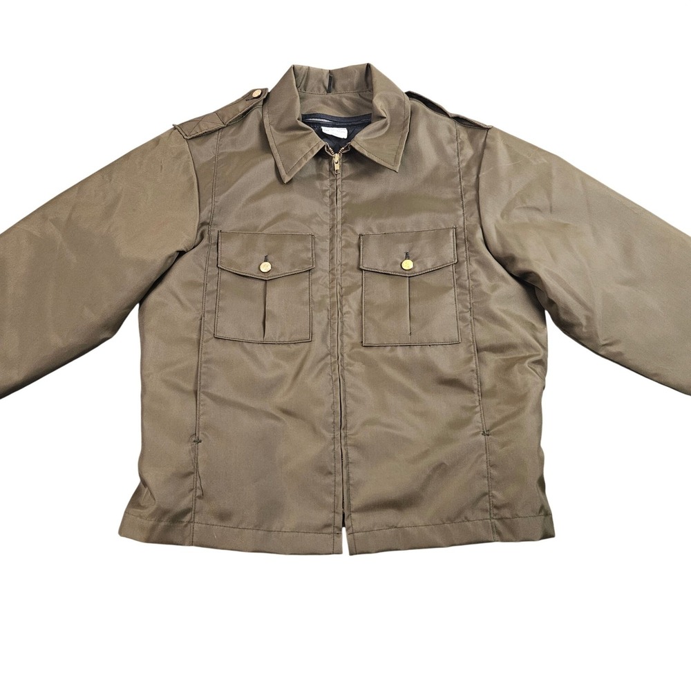 Vintage Fechheimer Tactical Duty Jacket‎ Medium Brown Made in USA Y2K Workwear